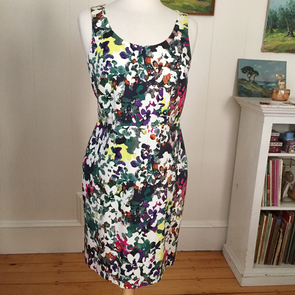 Ann Taylor Dresses Watercolor Floral Sheath Dress 4p Poshmark